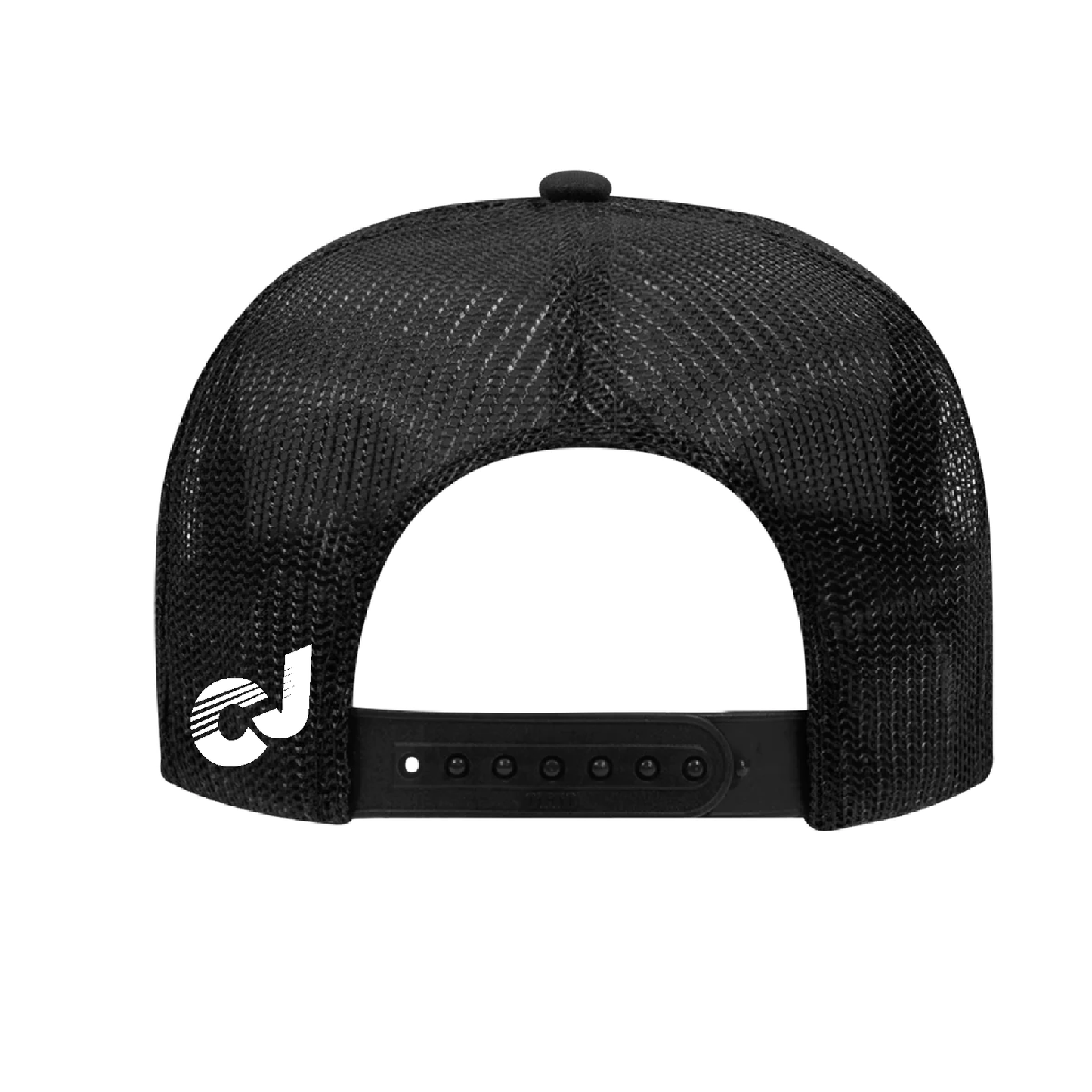 COURT JUNKIES® CLASSIC EMBROIDERED DETAIL ACE. TRUCKER HAT-BLK