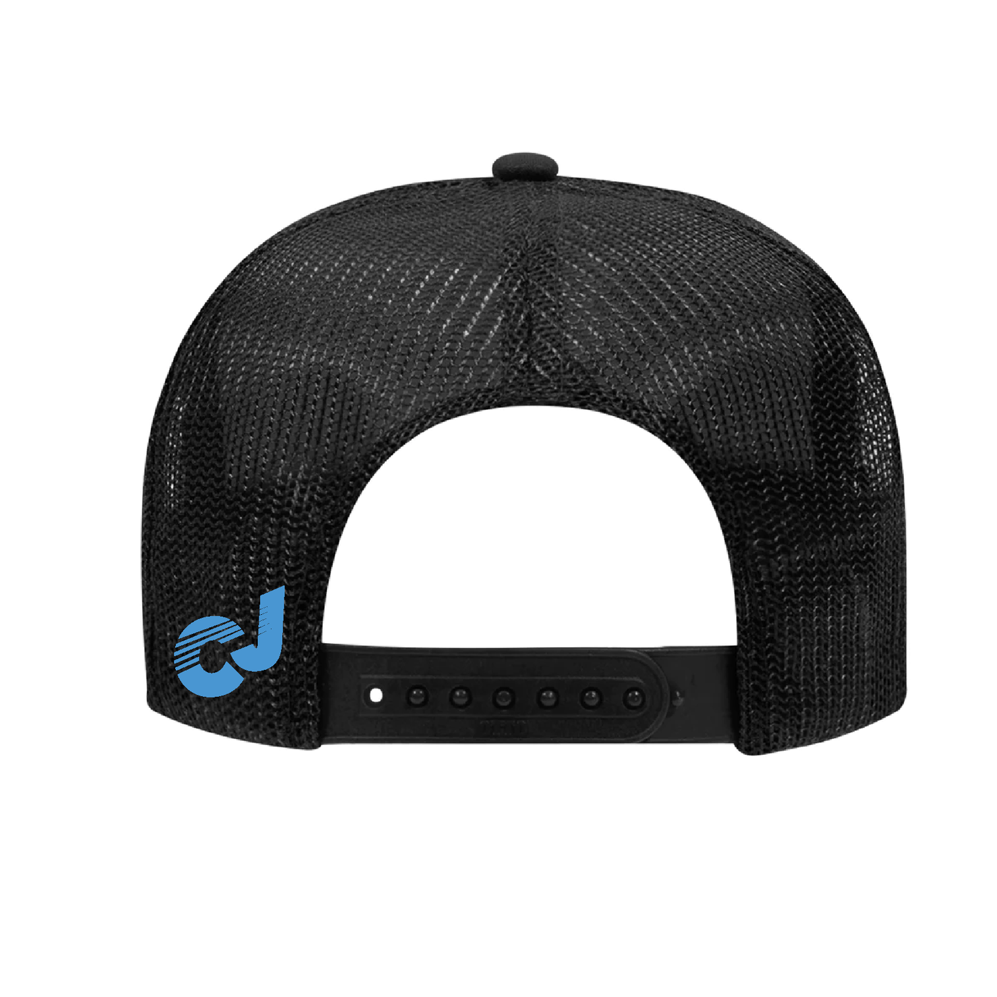 COURT JUNKIES® EMBROIDERED PATCH DOWN TO DINK. TRUCKER HAT - BLK