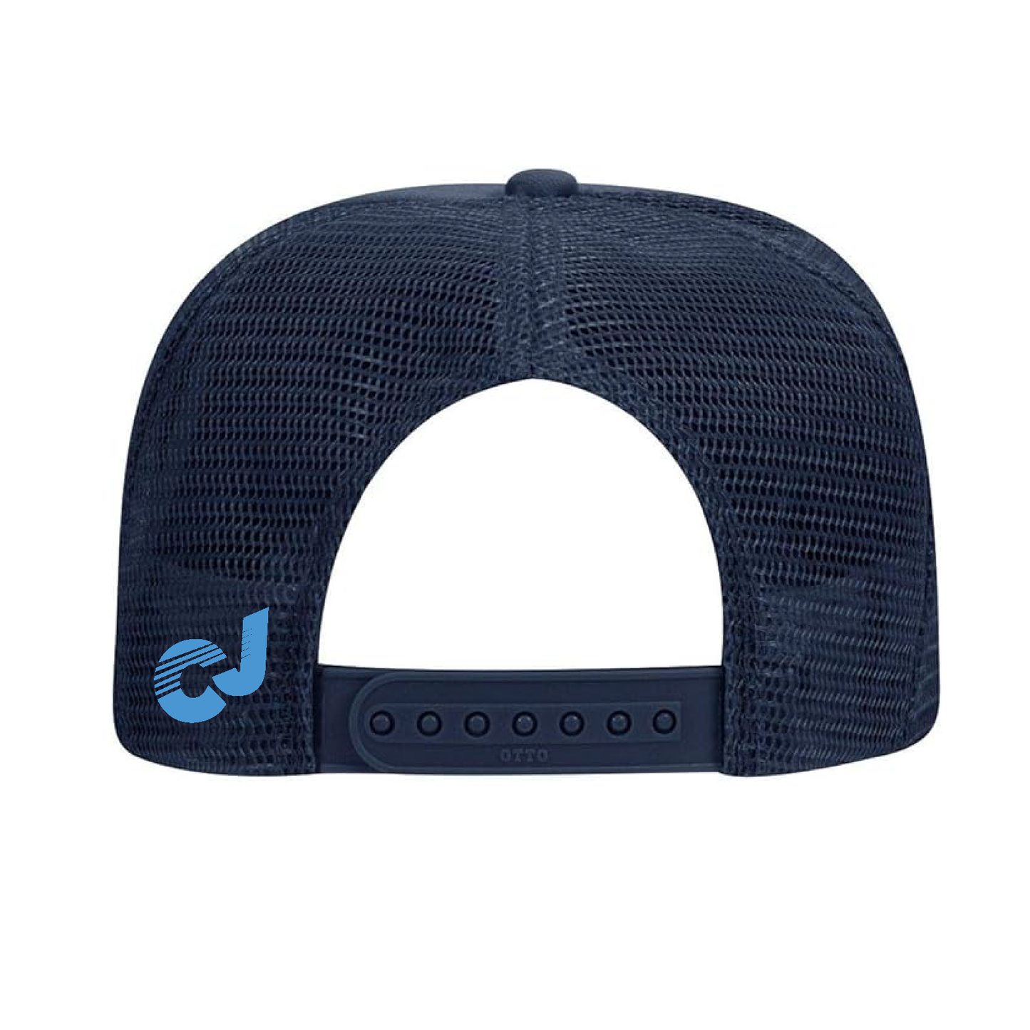 COURT JUNKIES® EMBROIDERED PATCH, DOWN TO DINK. TRUCKER HAT - NVY