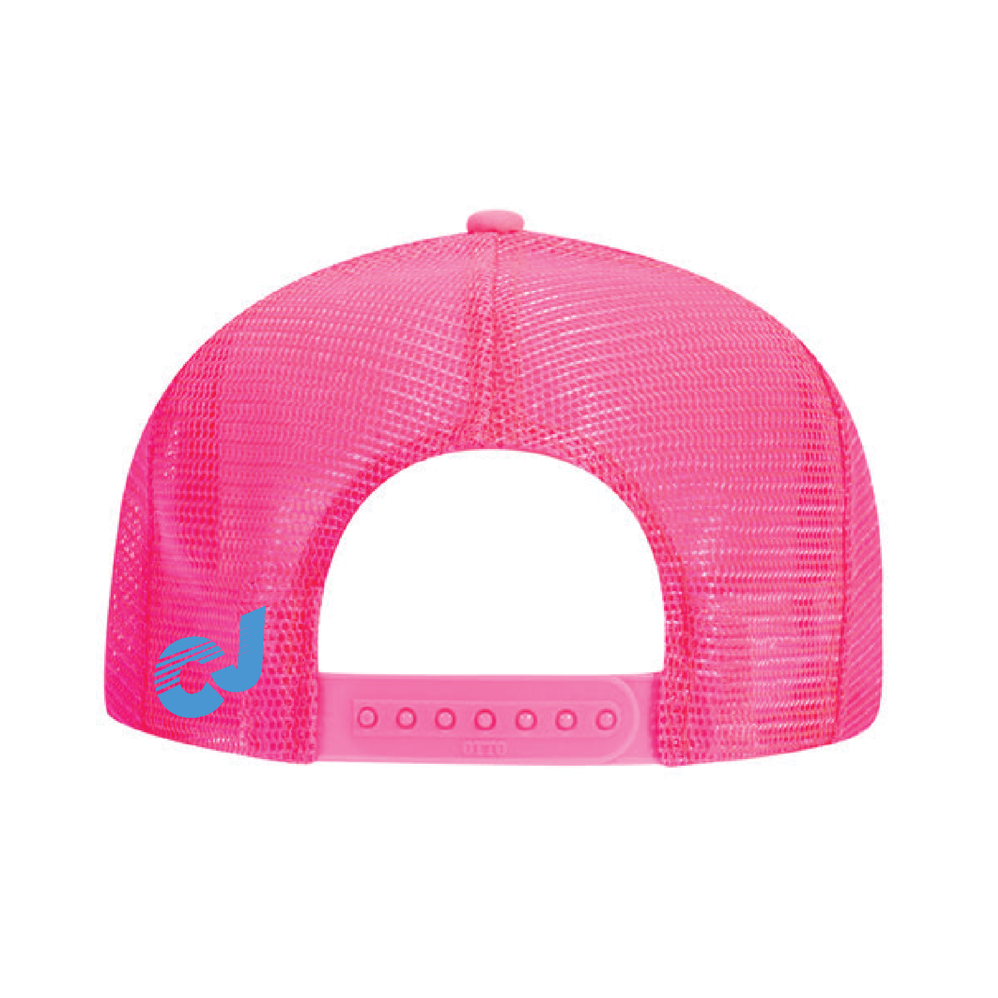 COURT JUNKIES® NEON PINK, EMBROIDERED PATCH DOWN TO DINK. TRUCKER HAT