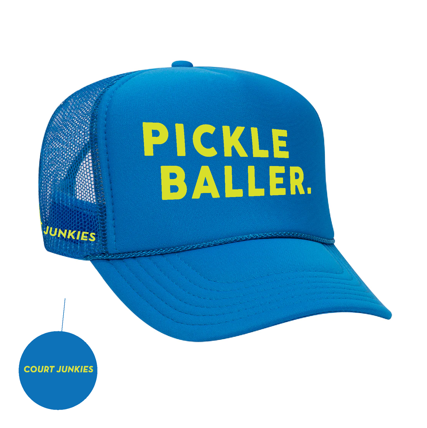 COURT JUNKIES® PICKLE BALLER. TRUCKER HAT