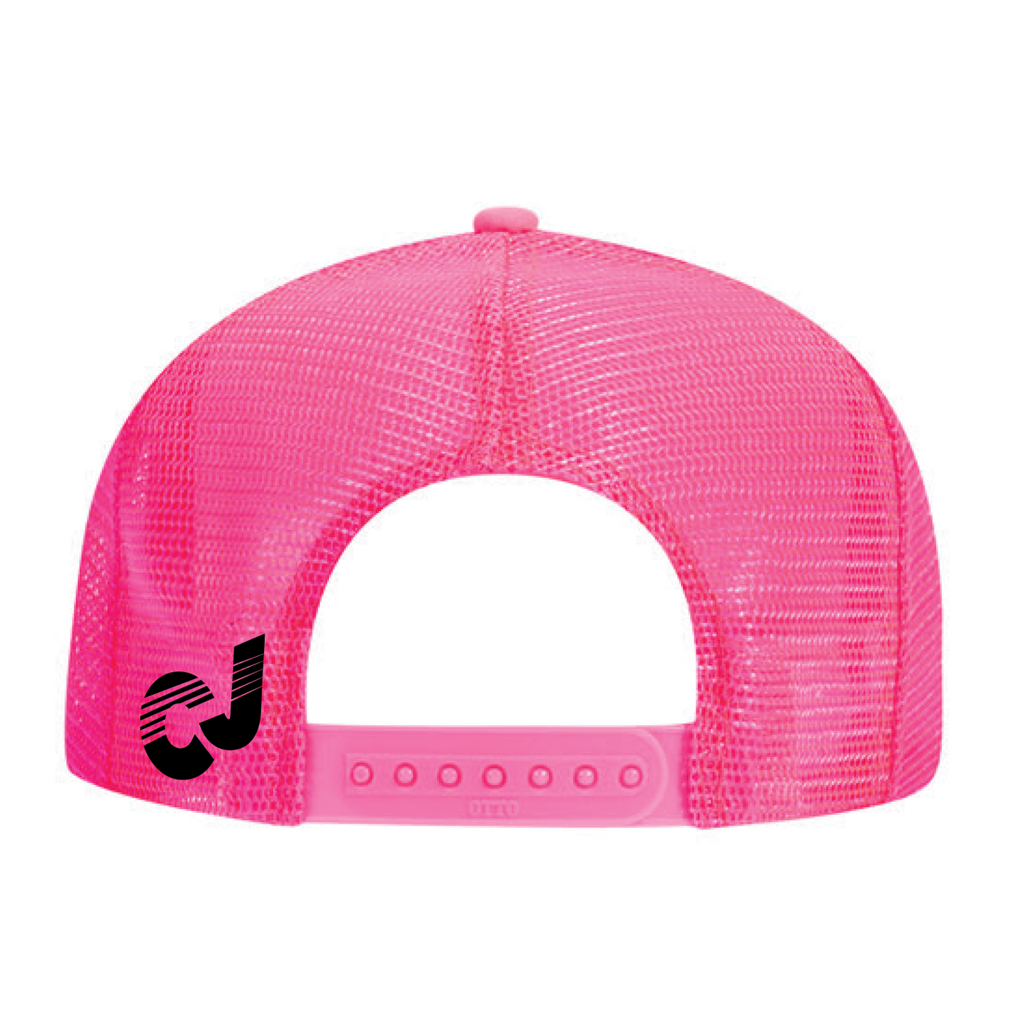 PLAYER. NEON PINK TRUCKER HAT