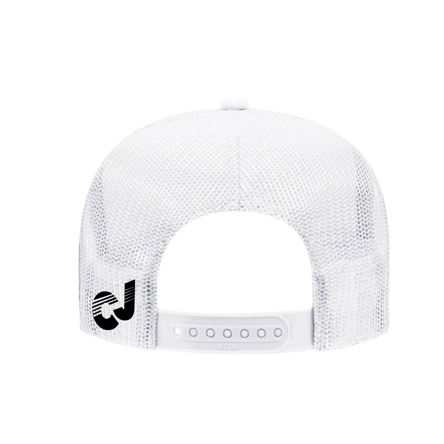 PLAYER. WHITE TRUCKER HAT