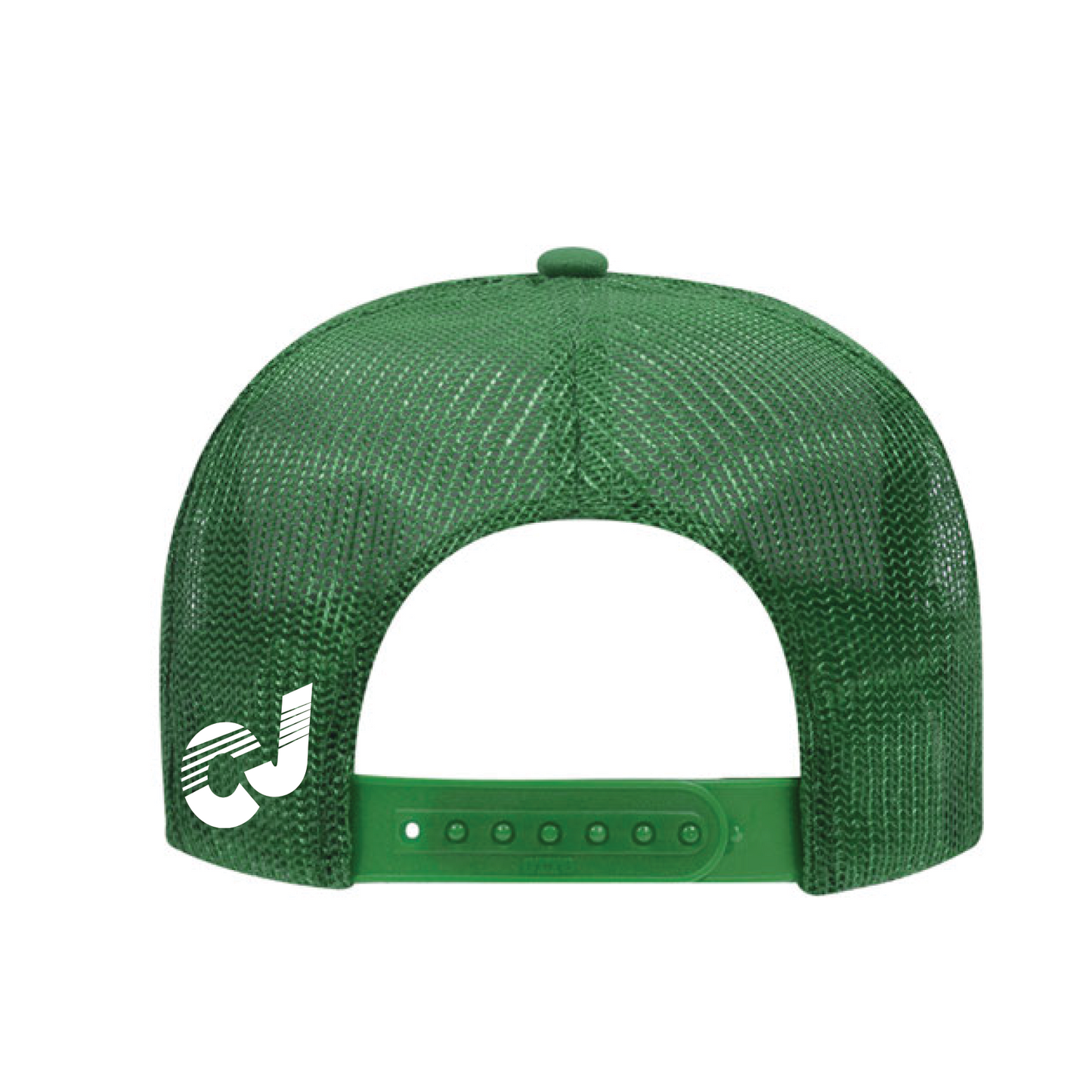 COURT JUNKIES® EMBROIDERED LOVE ALL. TRUCKER HAT- KELLY GREEN